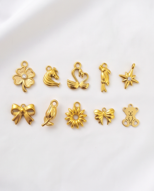 Gold Plated Stainless Steel Charms – Tarnish-Free Jewelry Charms and Pendants for bracelets and necklaces