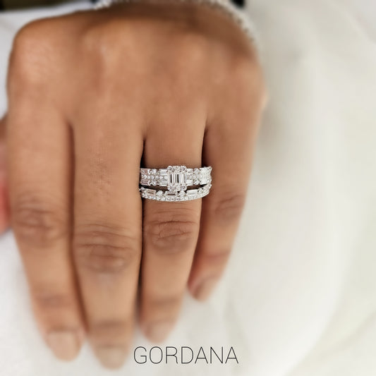 S925 Sterling Silver Bridal Ring Set