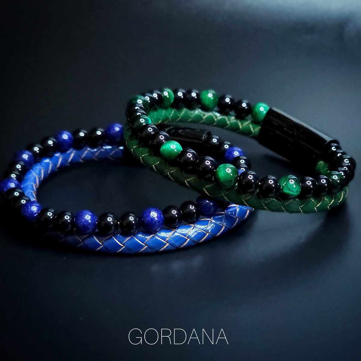 Genuine Leather and stainless steel bracelet