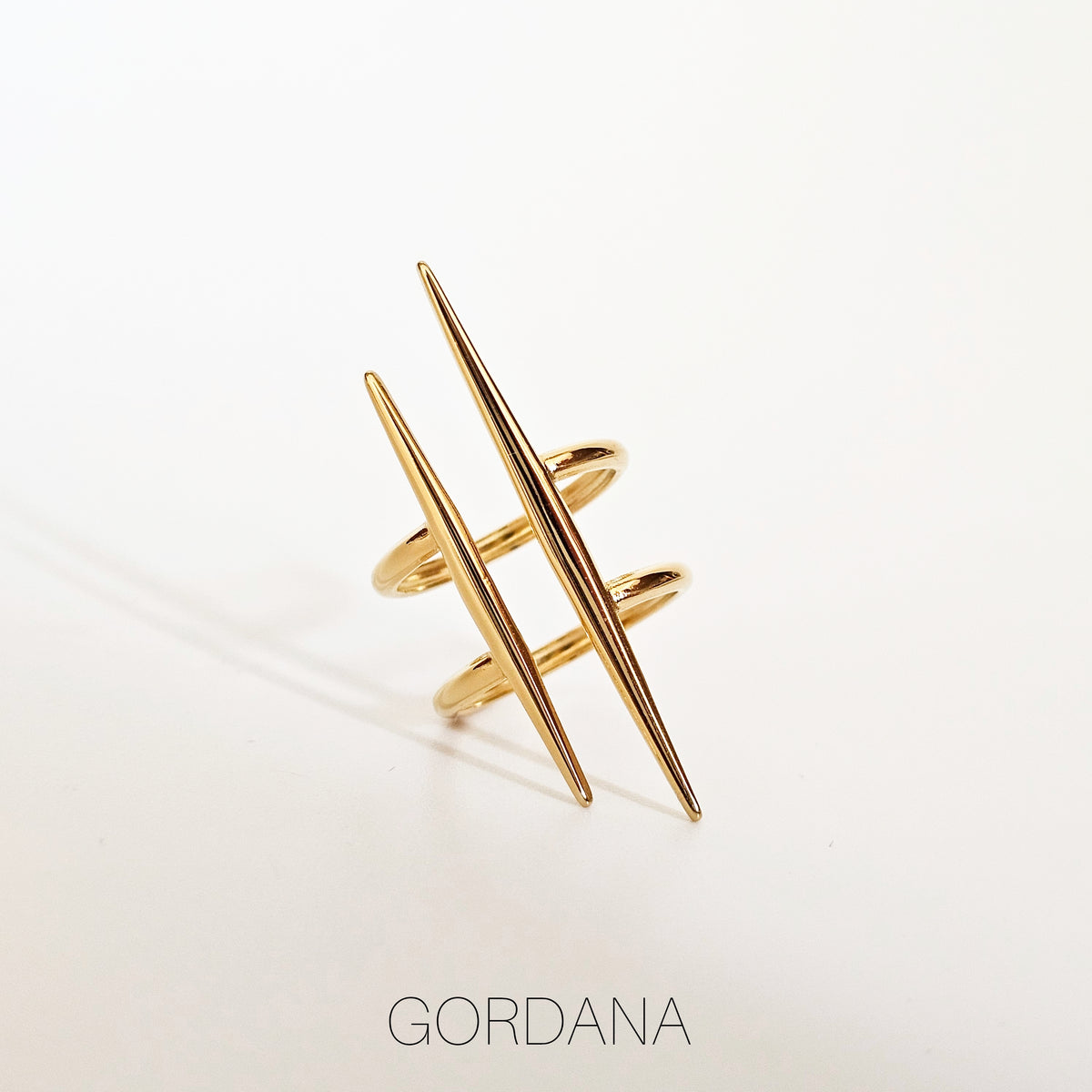 Gold Stainless Steel Adjustable Ring – Modern Minimalist Design