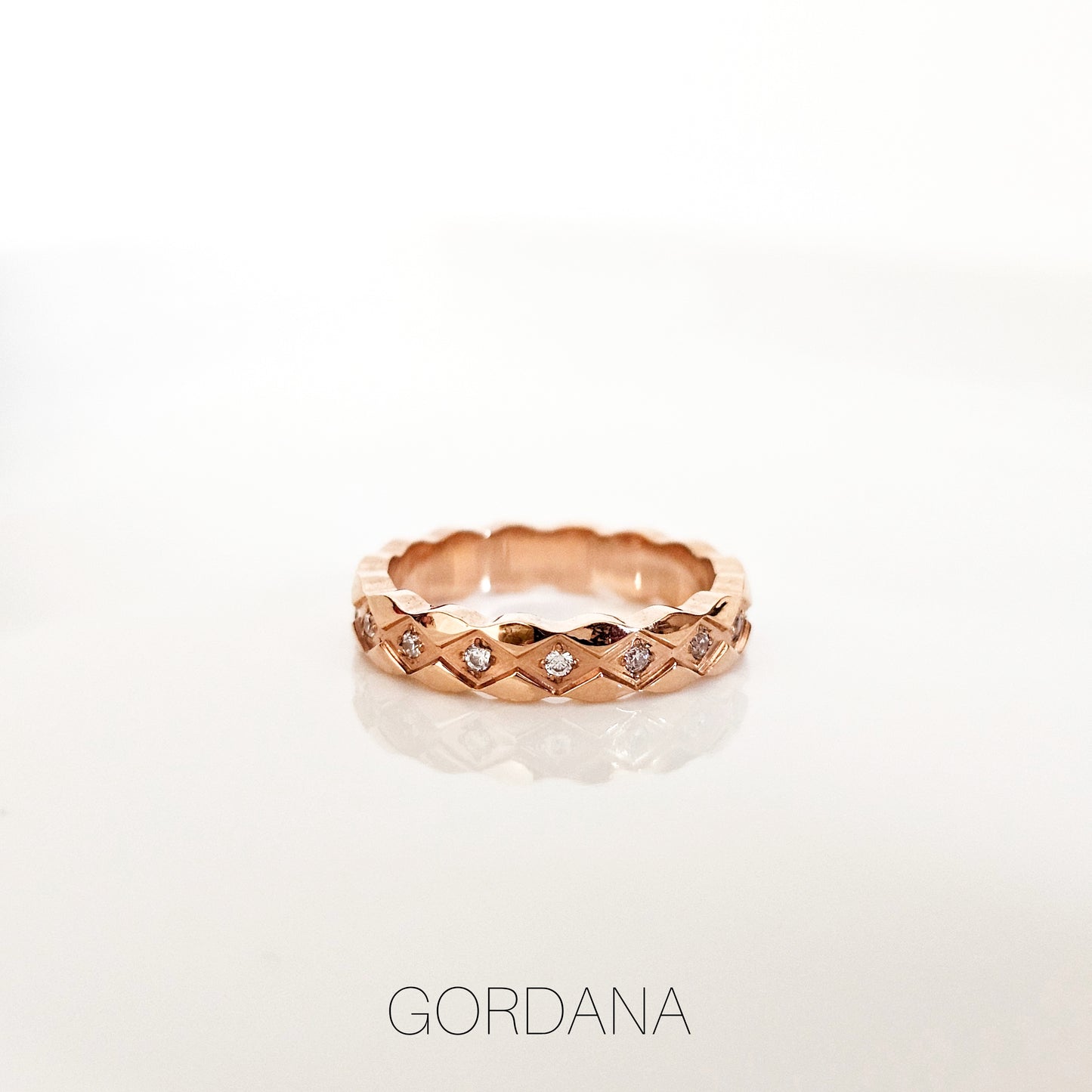 Zia stainless steel Ring Rose gold 6