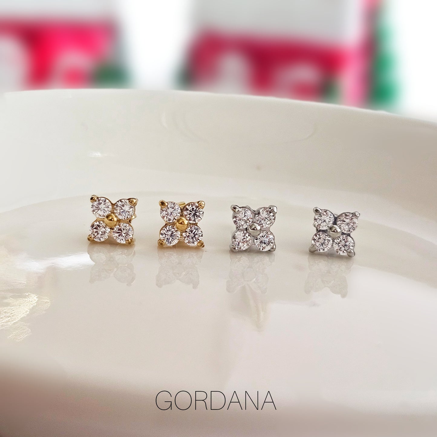 Blossom stainless steel earrings