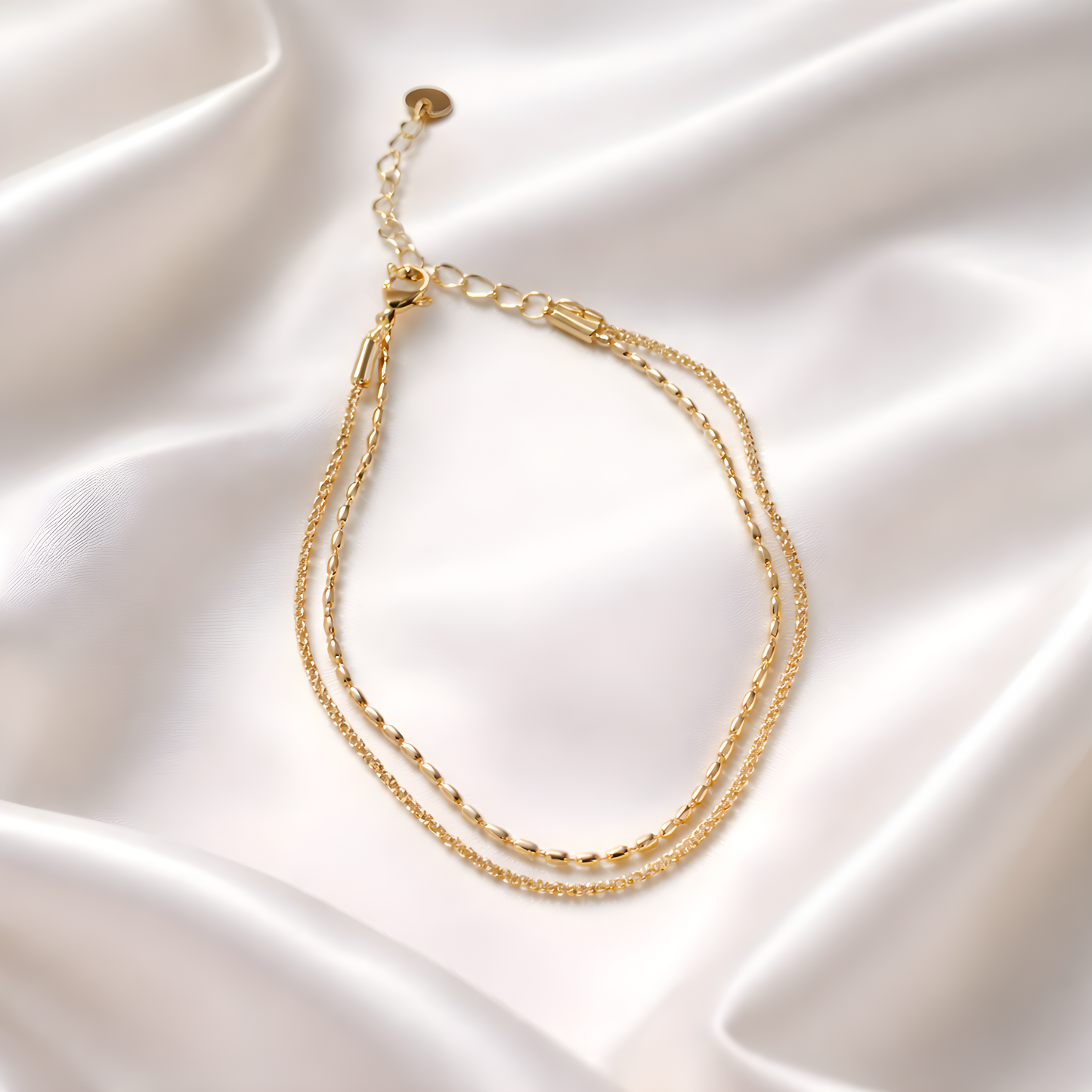 Golden Duo Layer Anklet – Stainless Steel