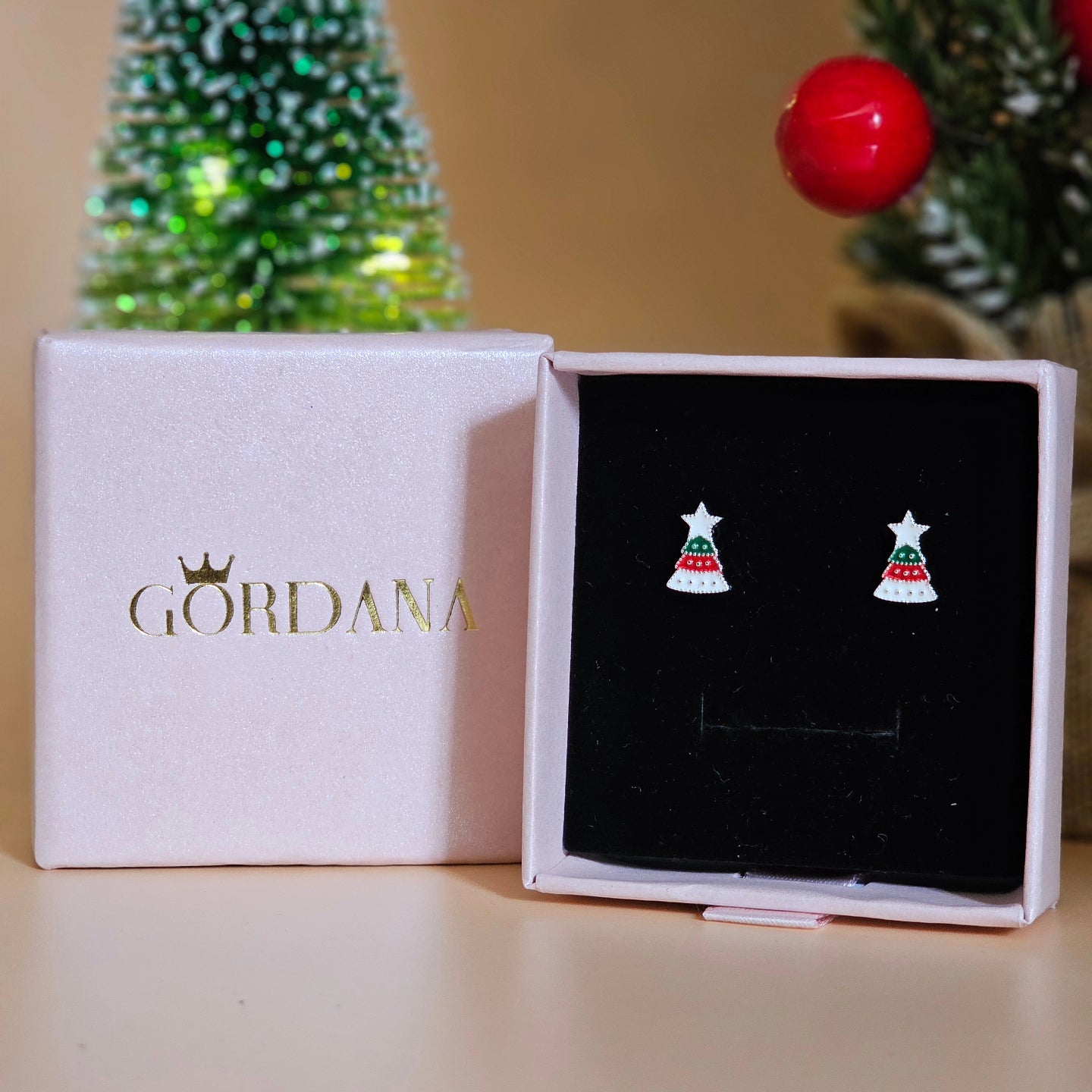 Festive Holiday sterling silver Earrings – Christmas Themed Studs 9