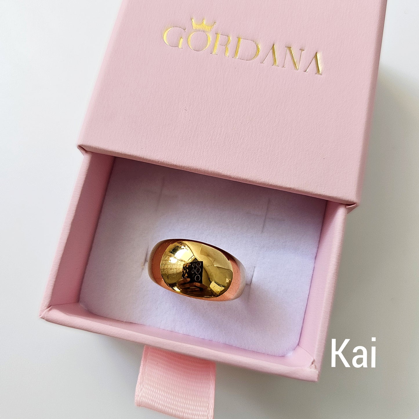 Bellamy and Kai stainless steel rings Gold Kai