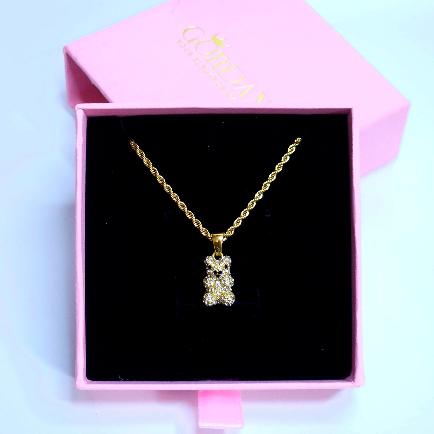 Bling Teddy Stainless steel Necklace
