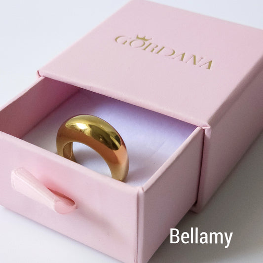 Bellamy and Kai stainless steel rings Gold Bellamy