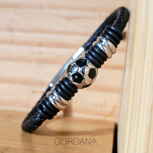 Genuine Leather and stainless steel bracelet - Gordana Moda