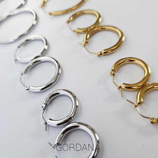 Stainless steel hoops earrings