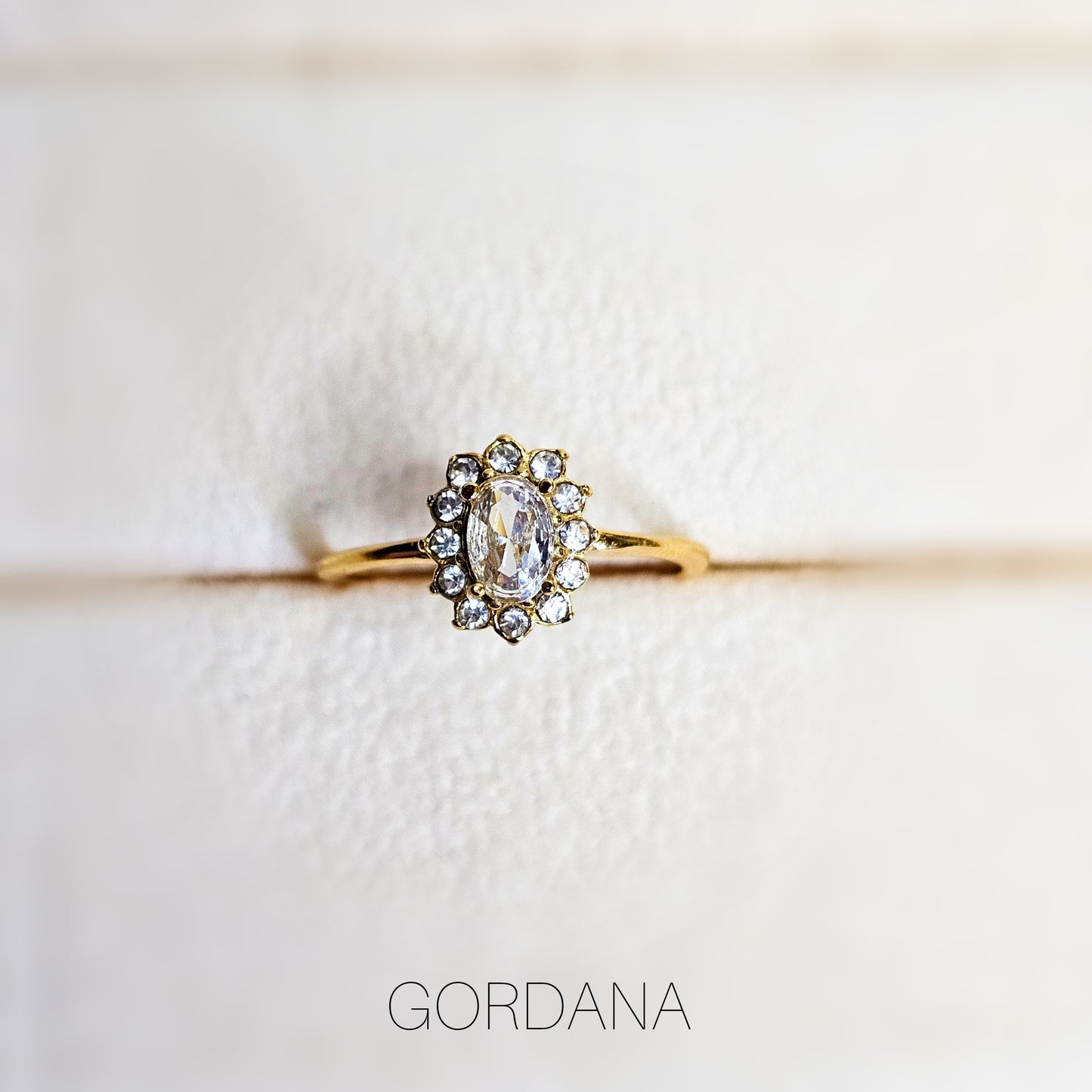 Flower stainless steel ring Clear