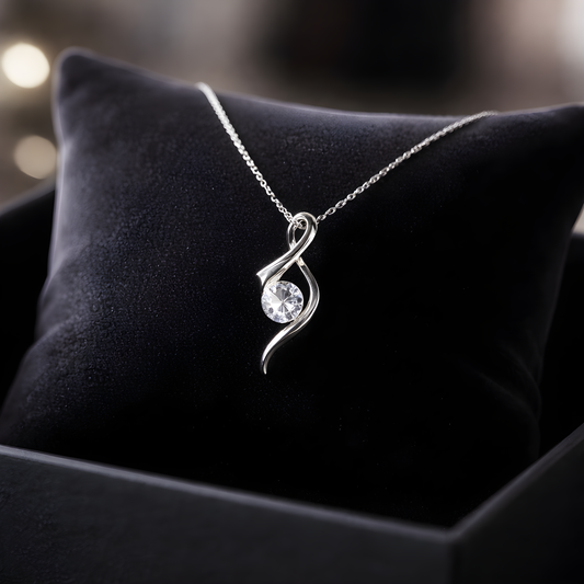 Infinity Sparkle Pendant Necklace – S925 Sterling Silver