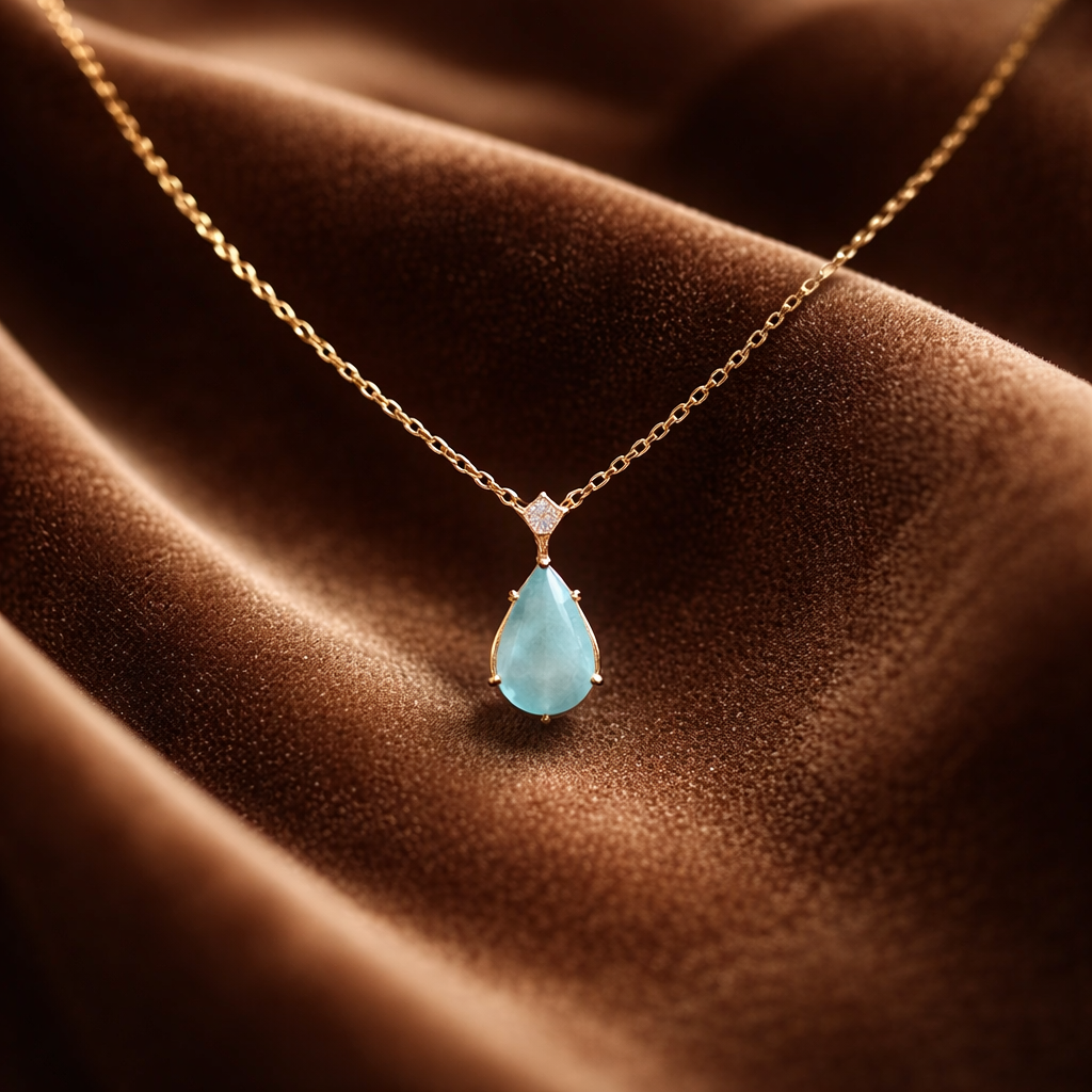 Amazonite - Natural stone Pendent Necklace