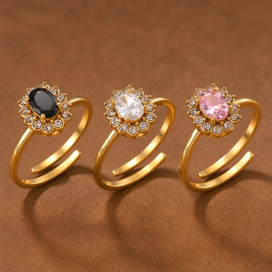 Flower stainless steel ring