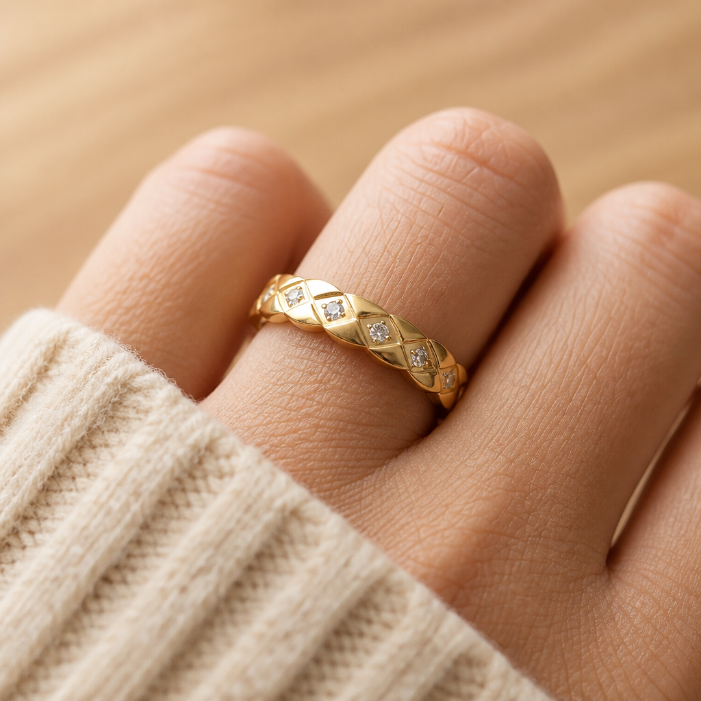 Zia stainless steel Ring