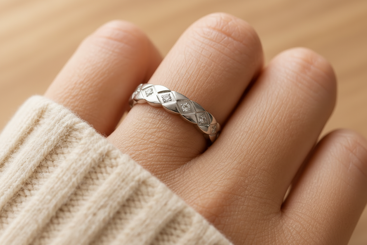 Zia stainless steel Ring