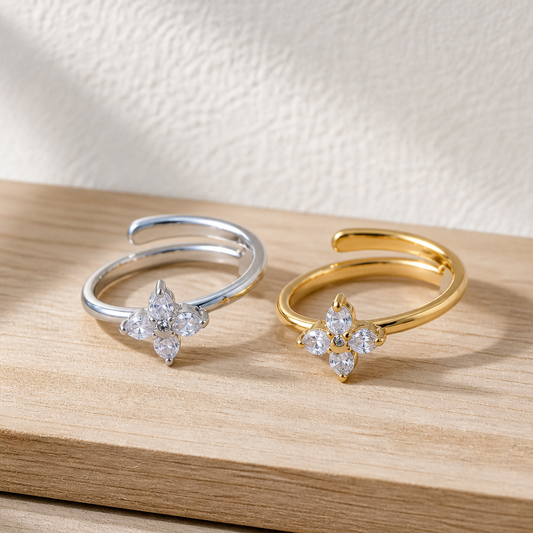 Blossom stainless steel ring