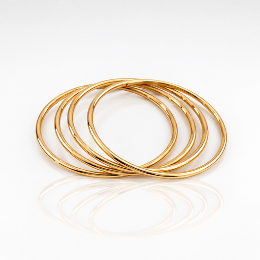 Premium Gold Stainless Steel Bangle - Size 6cm and 6.5cm