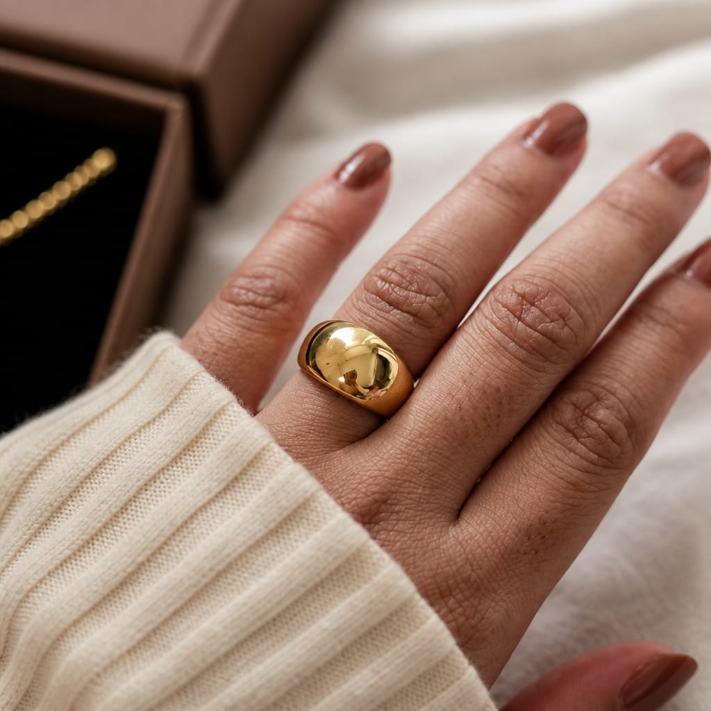 Bellamy Ring | Stainless Steel Gold and Silver
