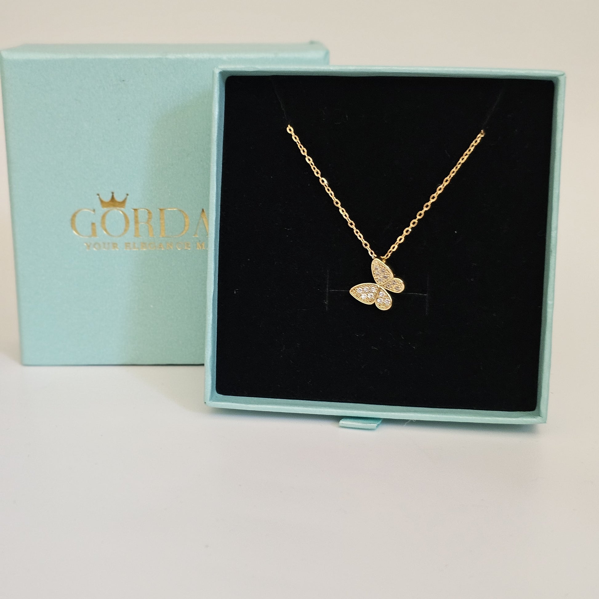 18k gold plated butterfly pendant necklace in stainless steel jewelry, elegant silver tone, unisex fashion jewelry with.