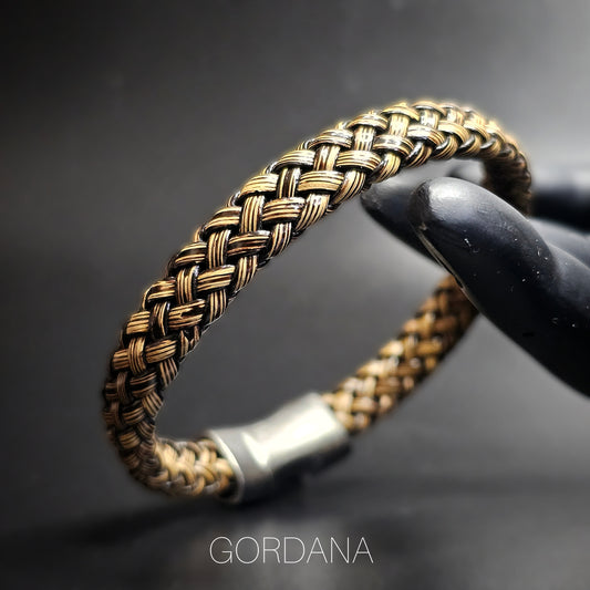 Genuine Leather and stainless steel bracelet - Gordana Moda