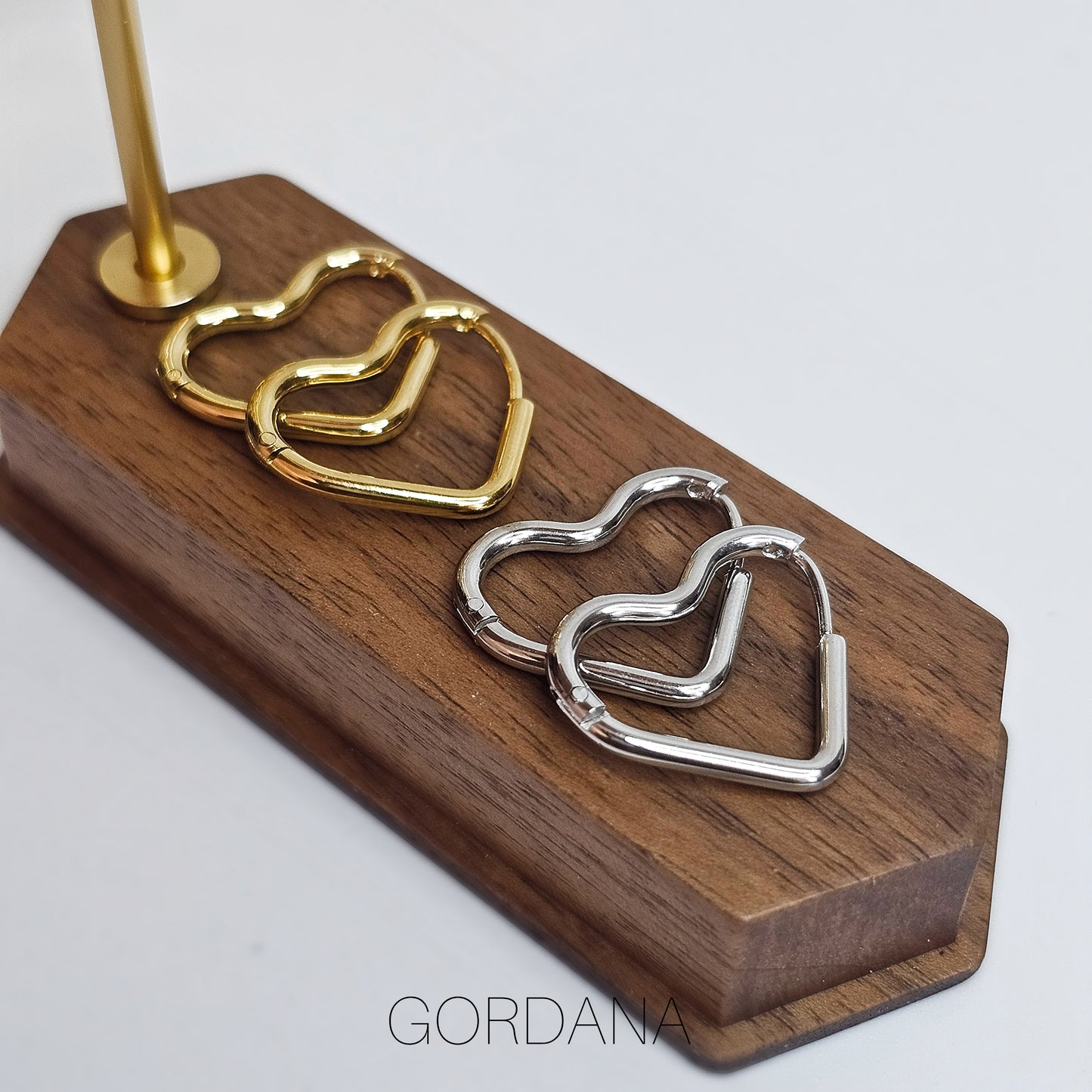 Stainless steel heart hoops