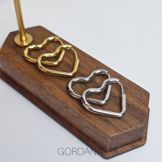 Stainless steel heart hoops