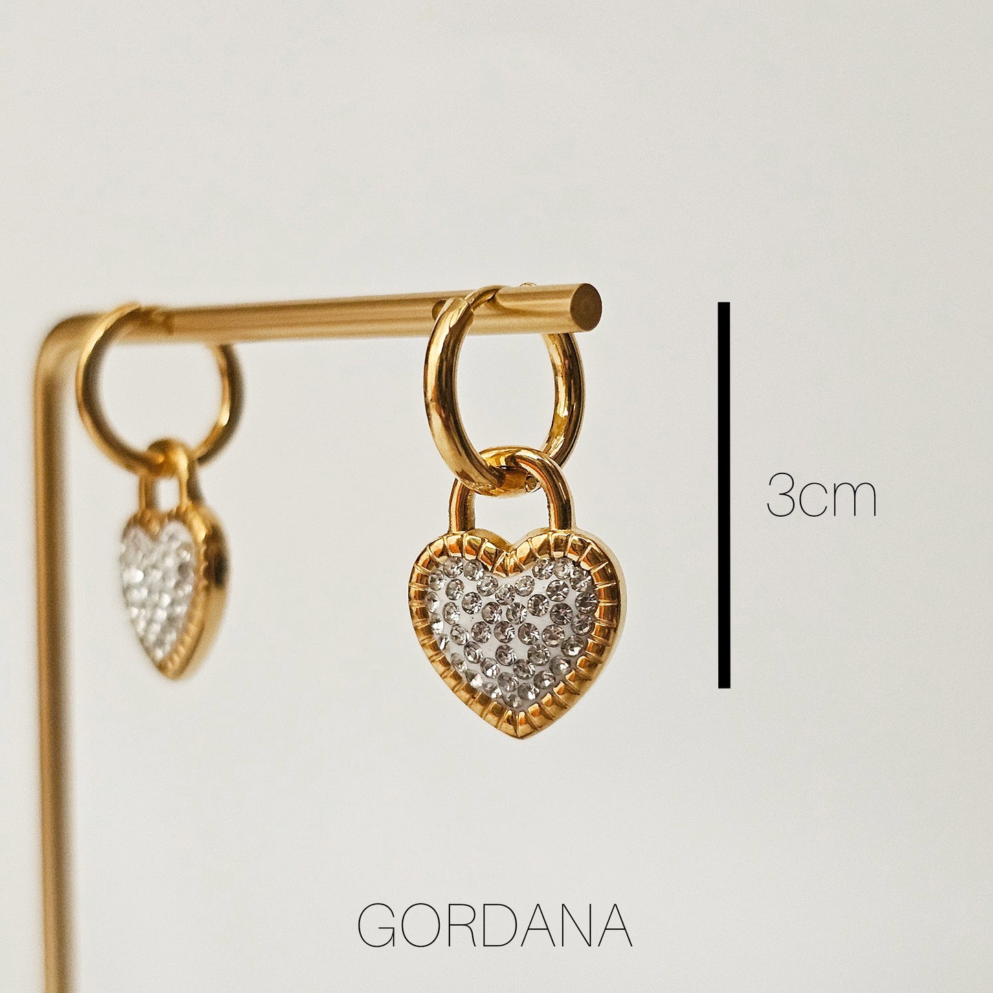 Heart Lock stainless steel Earrings