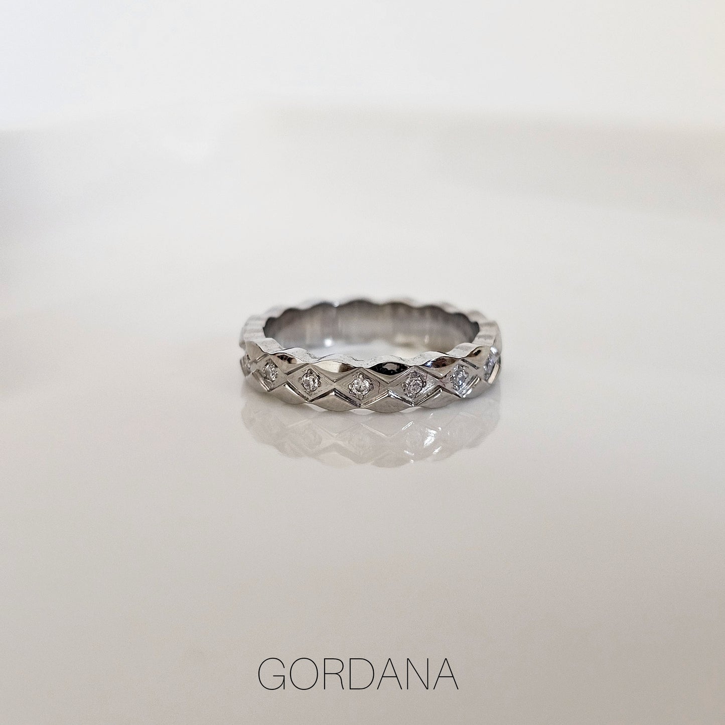 Zia stainless steel Ring