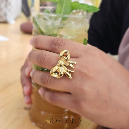Bow stainless steel Ring