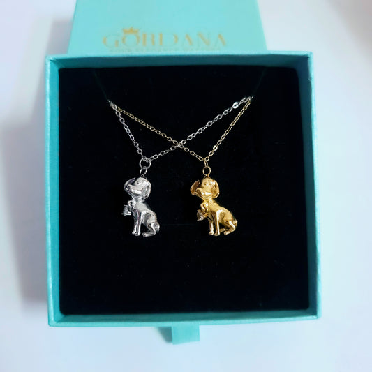 Dog stainless steel pendant chain necklace