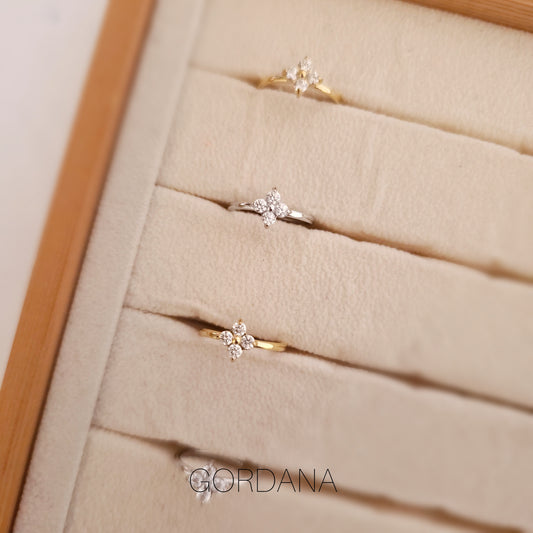 Blossom stainless steel ring