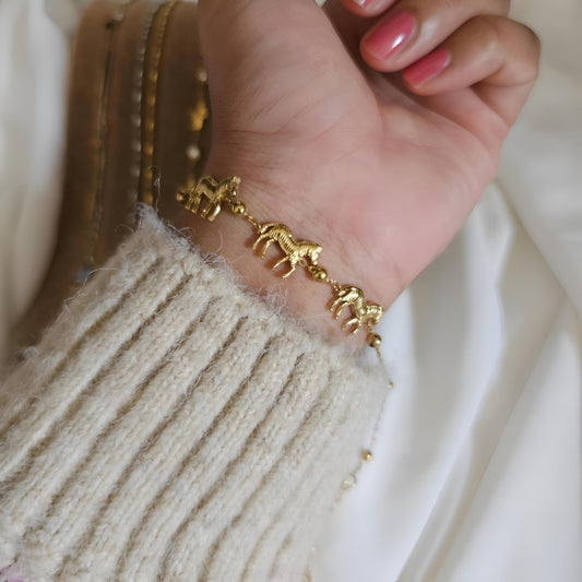 Stainless steel bracelet - animal charms