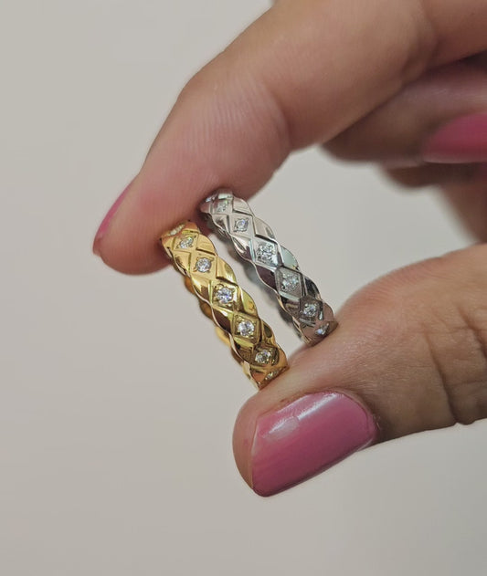 Zia stainless steel Ring