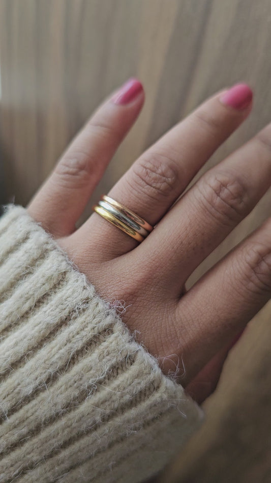 Trinity Stack Ring Set – Stainless Steel (Gold, Silver & Rose Gold Plated)