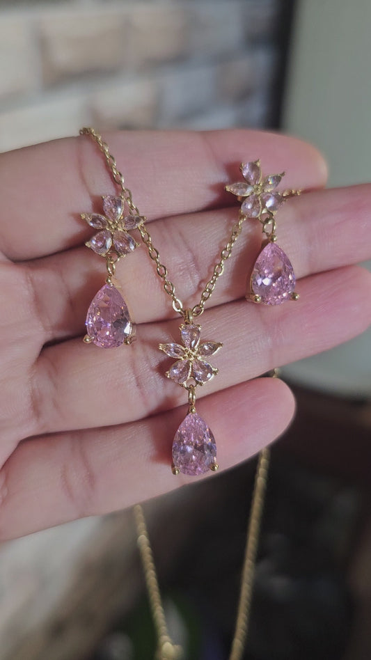 Pink and Gold stainless steel Set