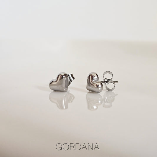 Heart stainless steel studs