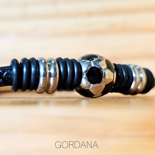 Genuine Leather and stainless steel bracelet - Gordana Moda