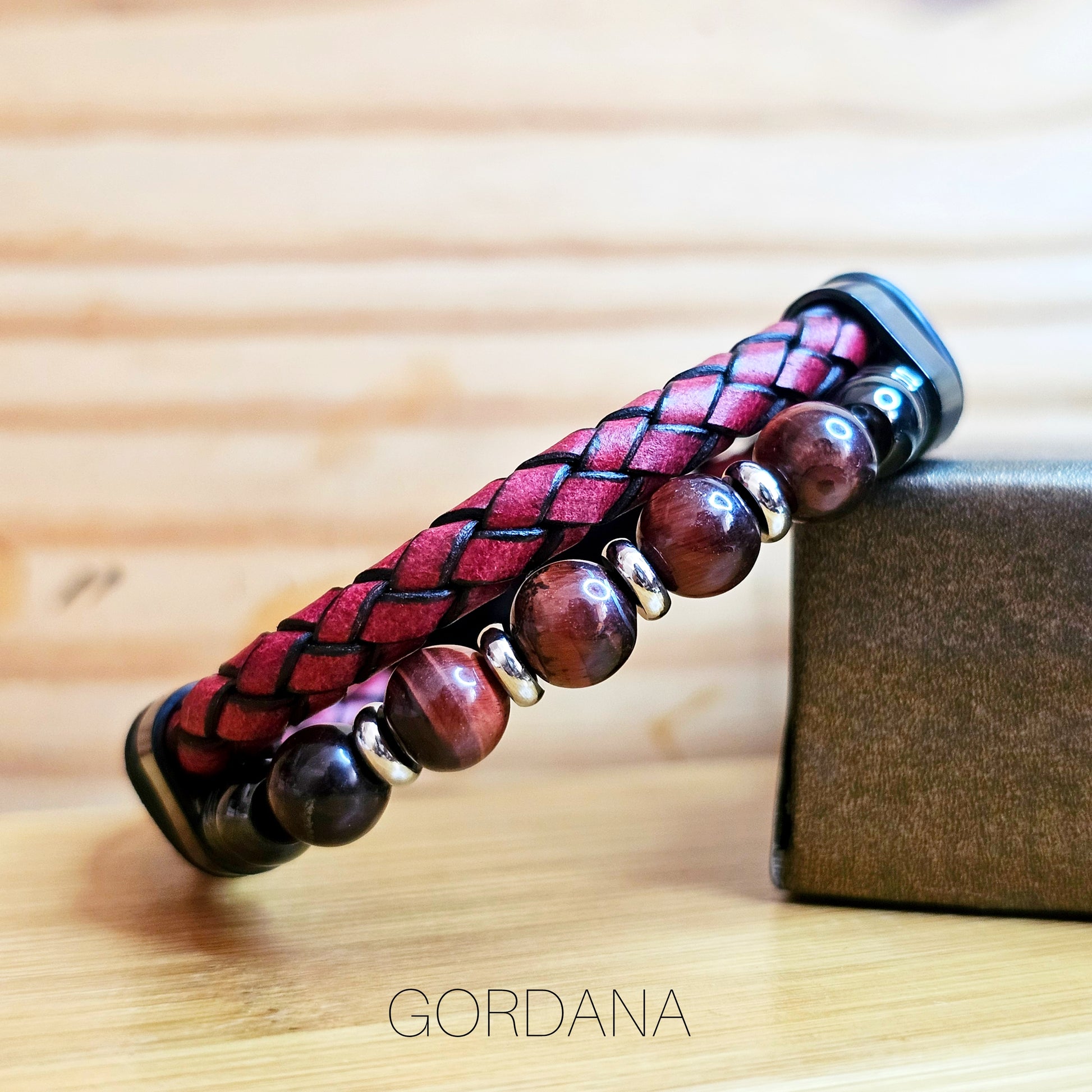 Genuine Leather and stainless steel bracelet - Gordana Moda