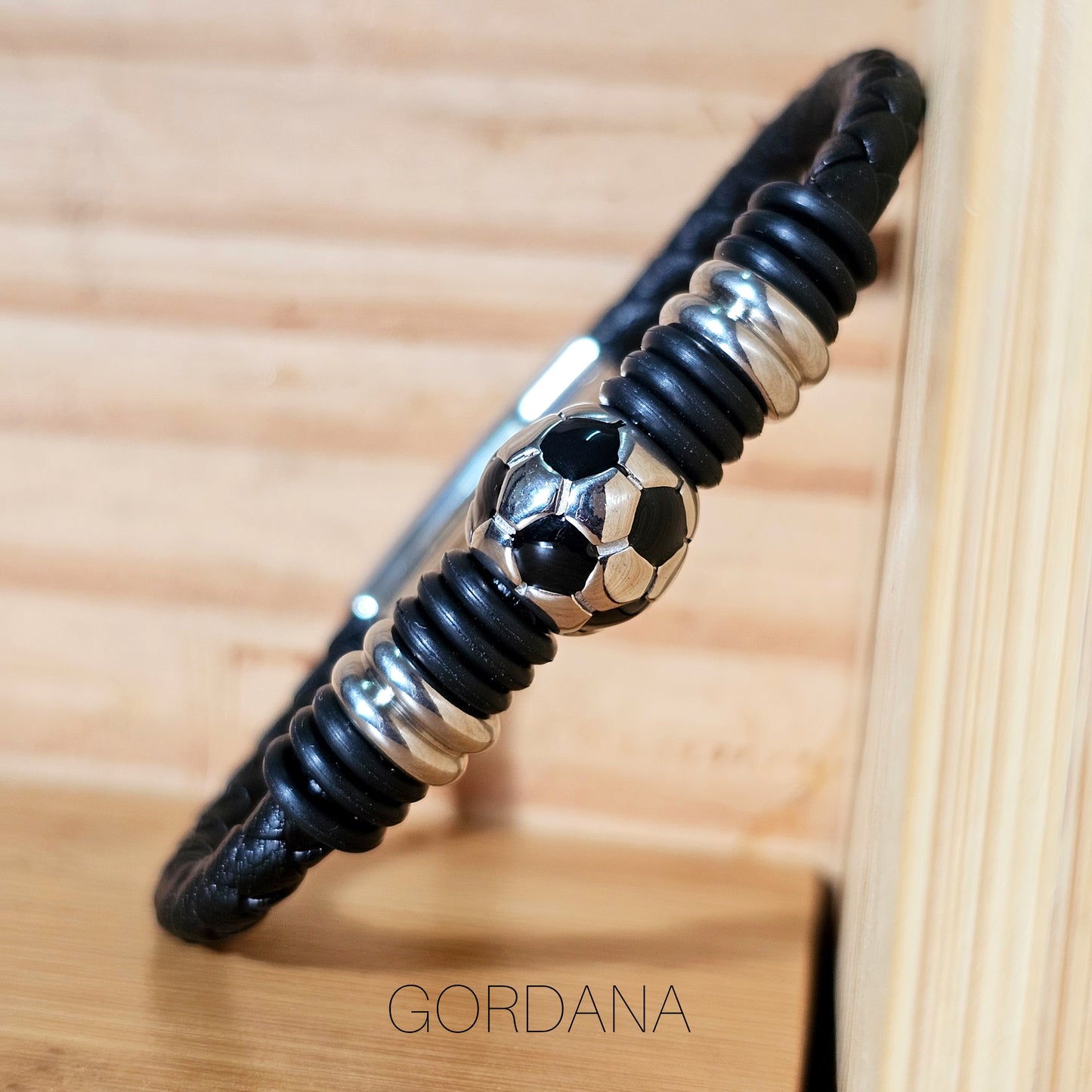 Genuine Leather and stainless steel bracelet - Gordana Moda