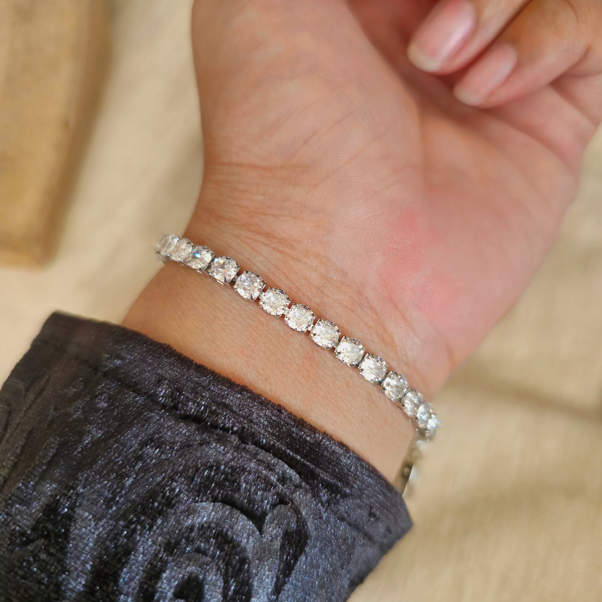 Silver Plated 4mm Tennis Bracelet – Stainless Steel Bracelet