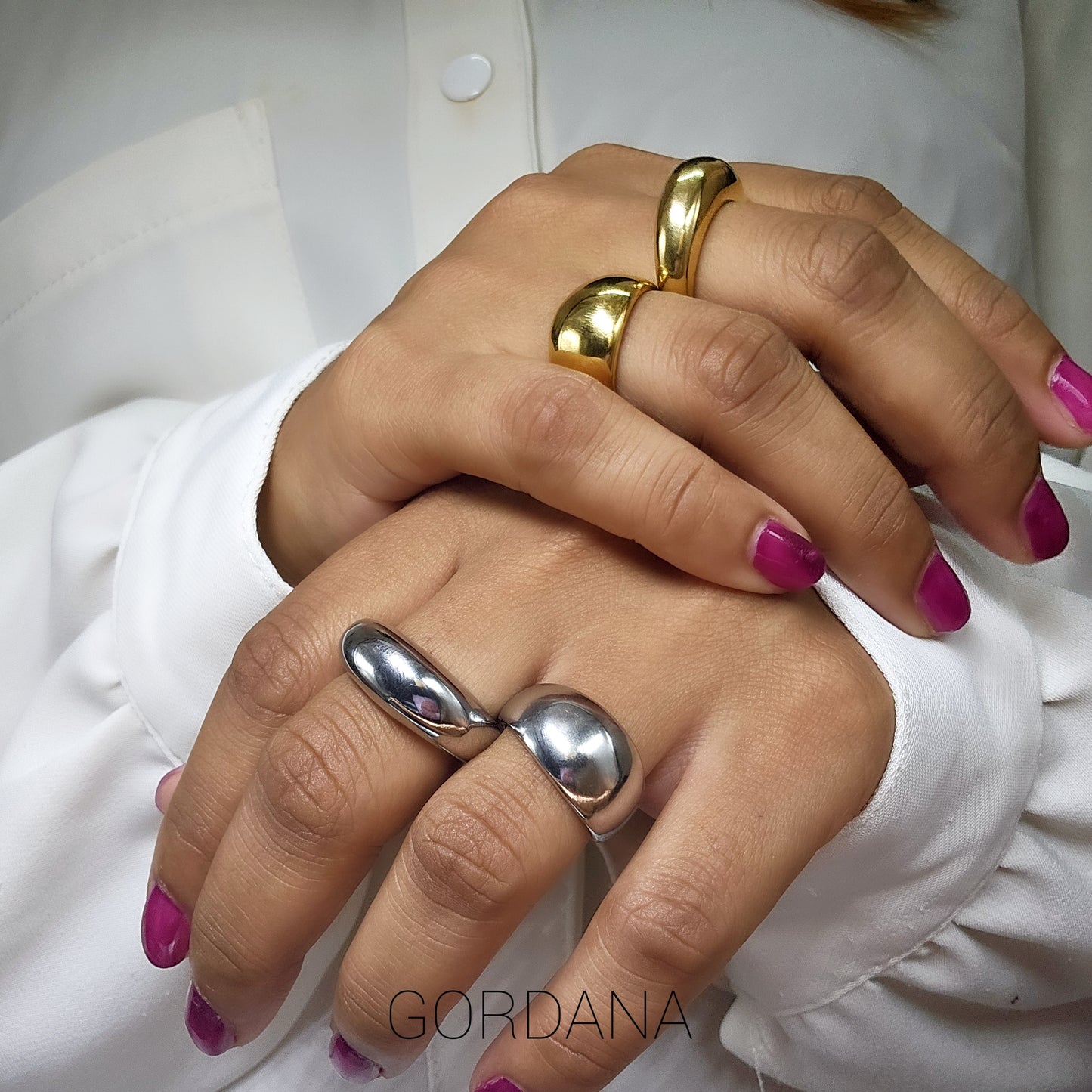 Bellamy and Kai stainless steel rings - Gordana Moda