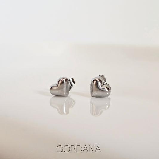 Heart stainless steel studs