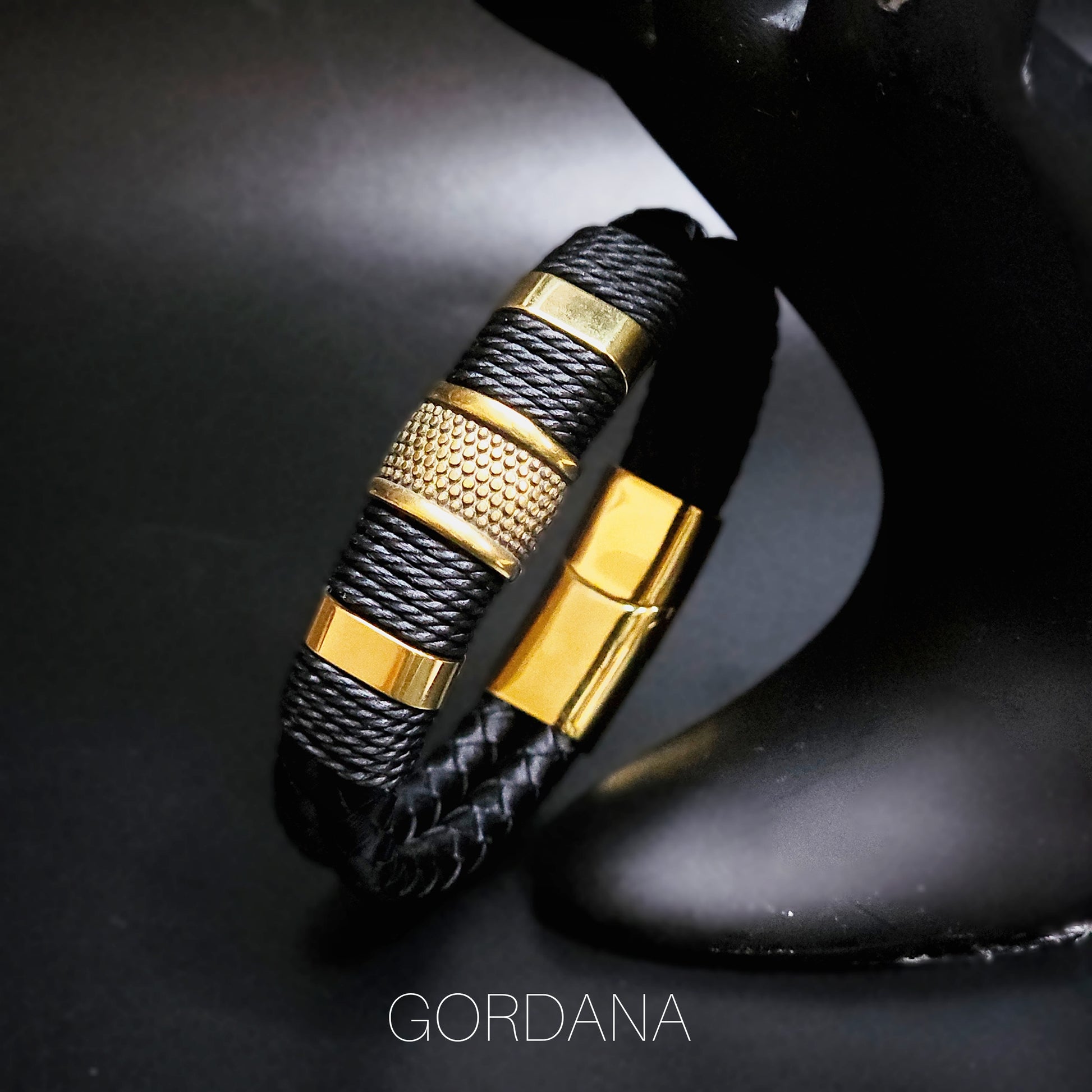 Genuine Leather and stainless steel bracelet - Gordana Moda